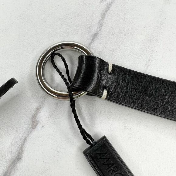 Marc Cain Black Leather Silver Chain Belt NWT ✨ main image 9